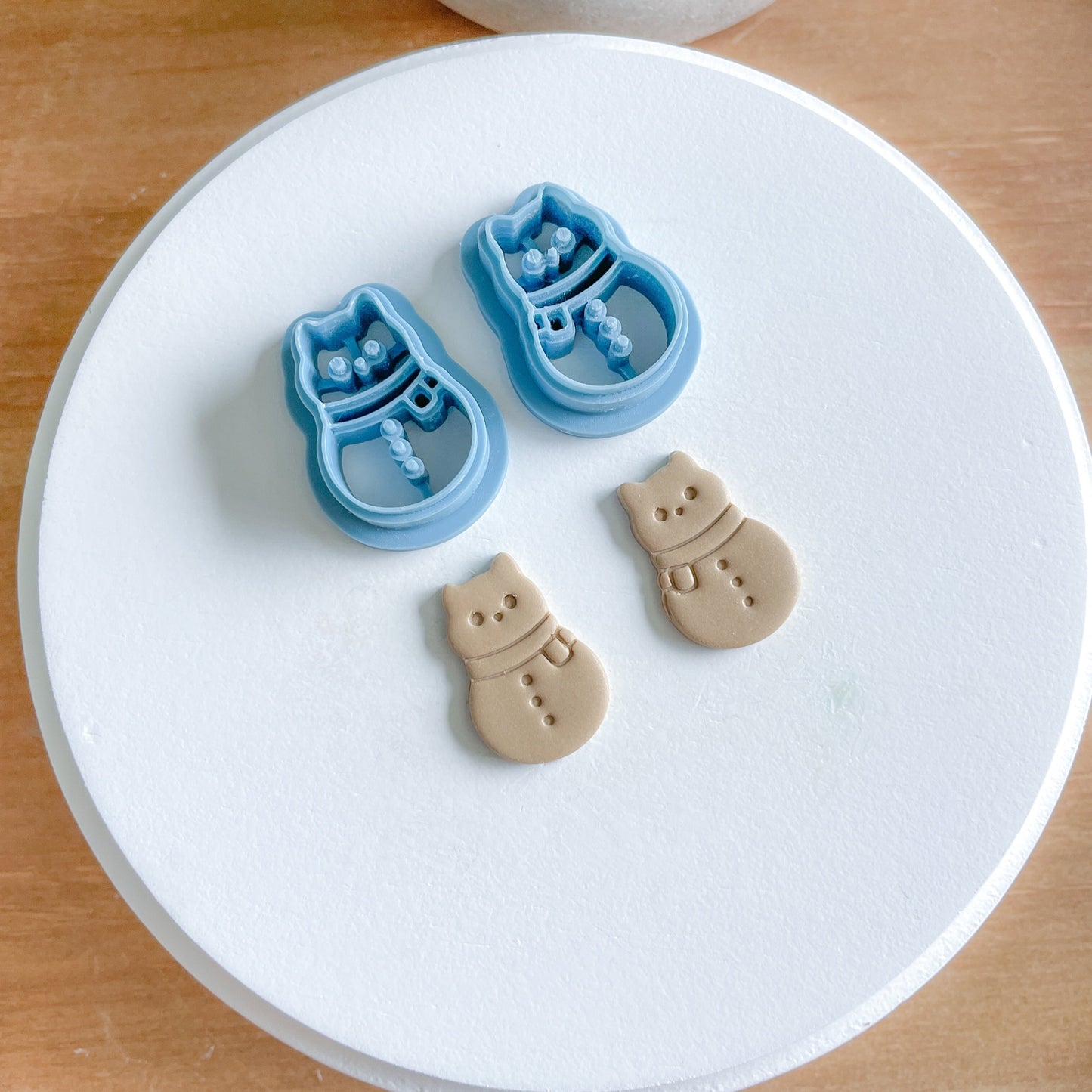Cat Snowman Clay Cutter