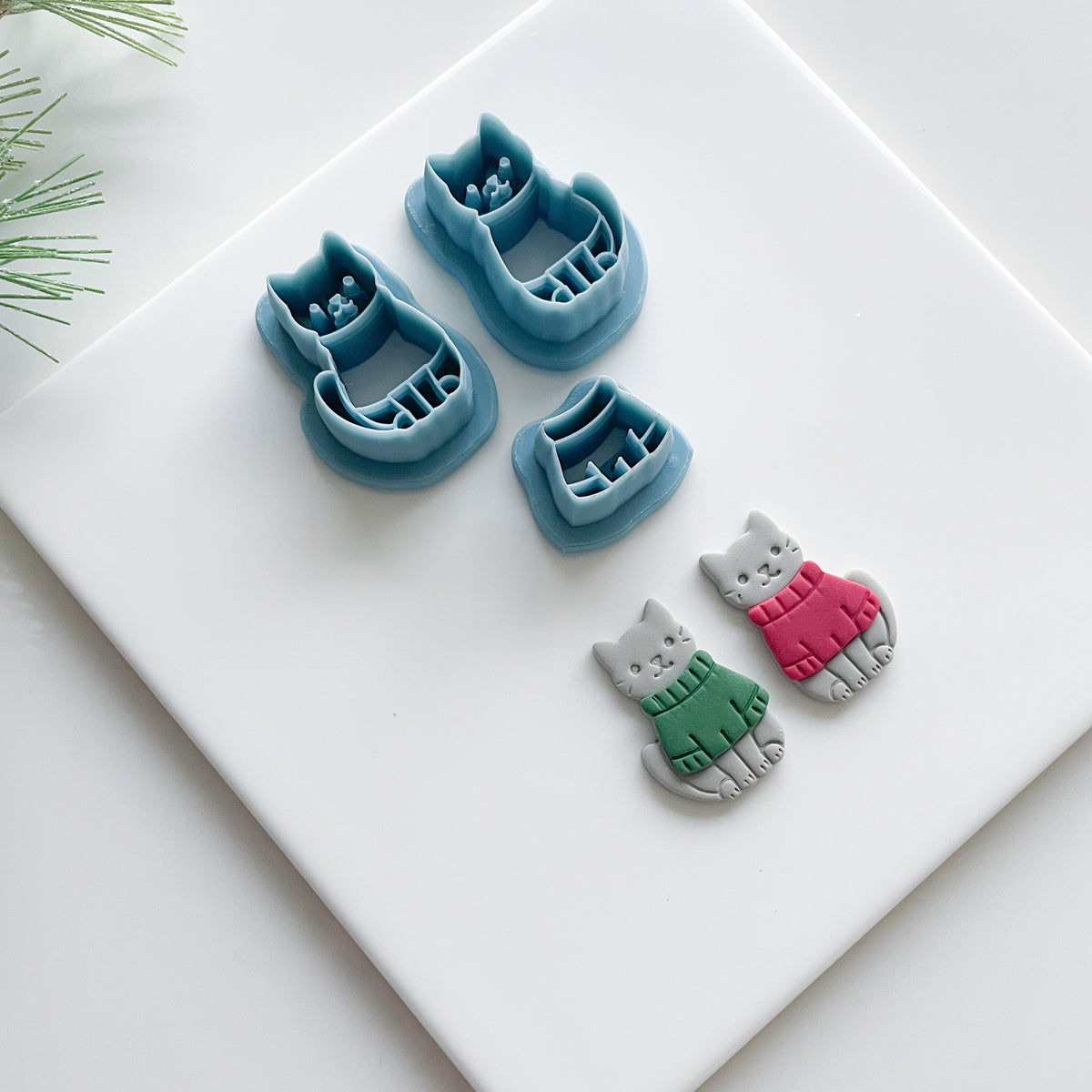 Cat in Sweater Clay Cutter