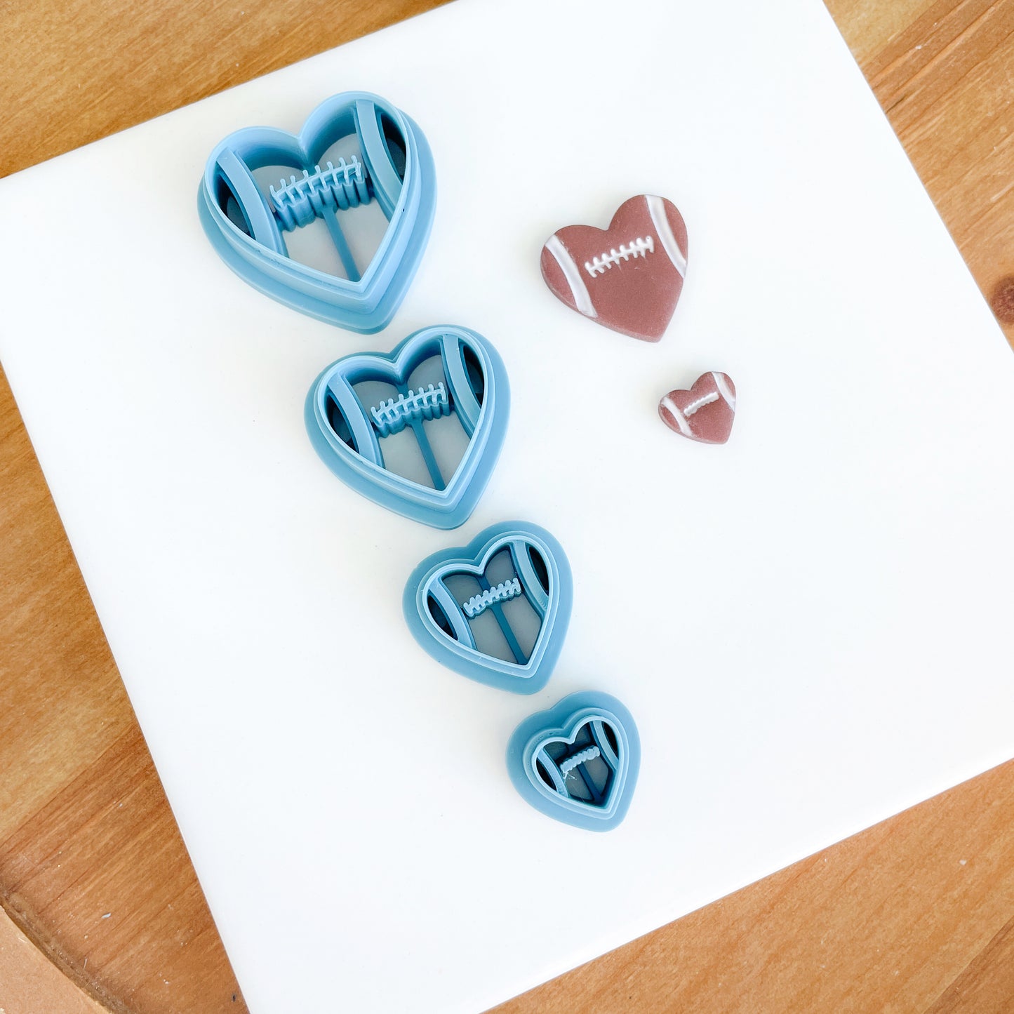 Football Heart Clay Cutter