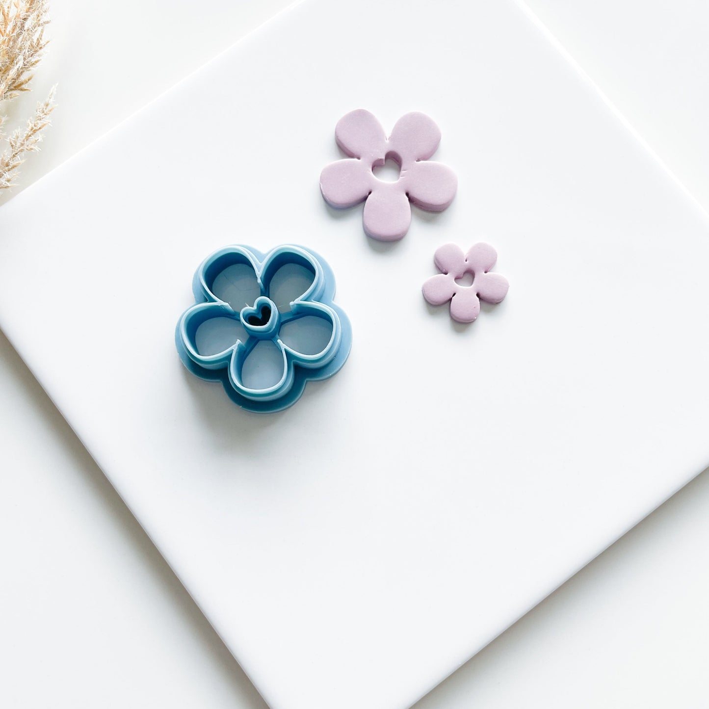 Heart Flower polymer clay cutters