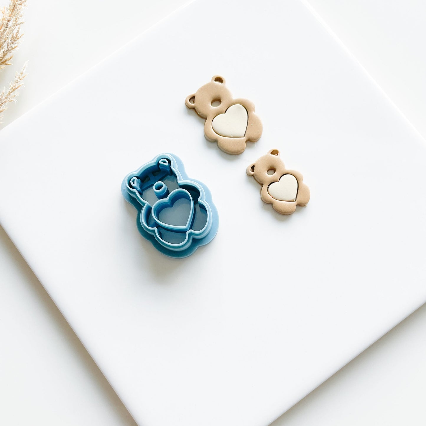 Hollow Teddy Bear polymer clay cutters
