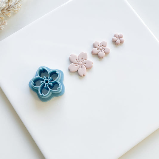 Cherry Blossom Flower polymer clay cutter