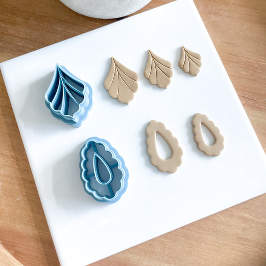 Scalloped Leaf and Teardrop Clay Cutters