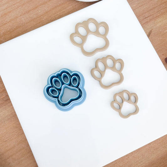Hollow Dog Paw Clay Cutter