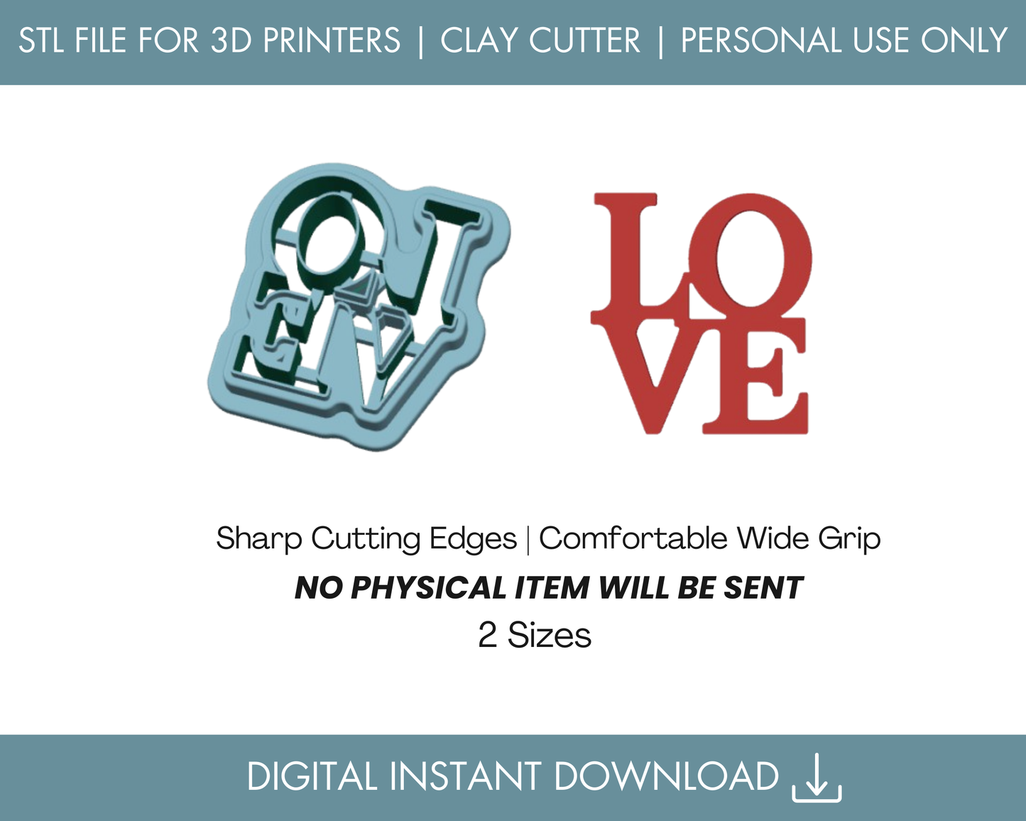 LOVE Dangle STL File