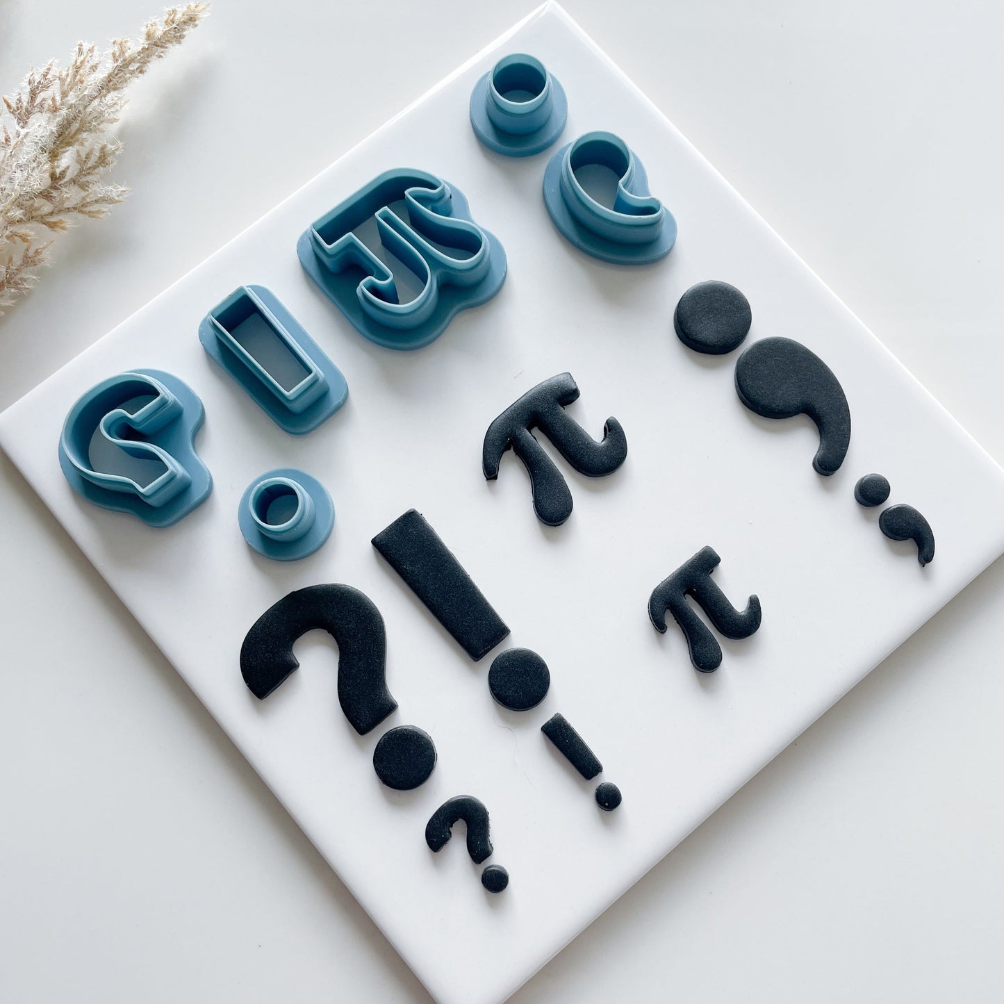 Question mark exclamation mark semi colon clay cutters