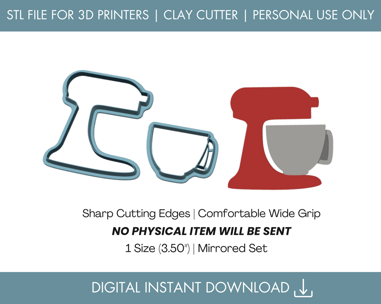 Stand Mixer Ornament STL File