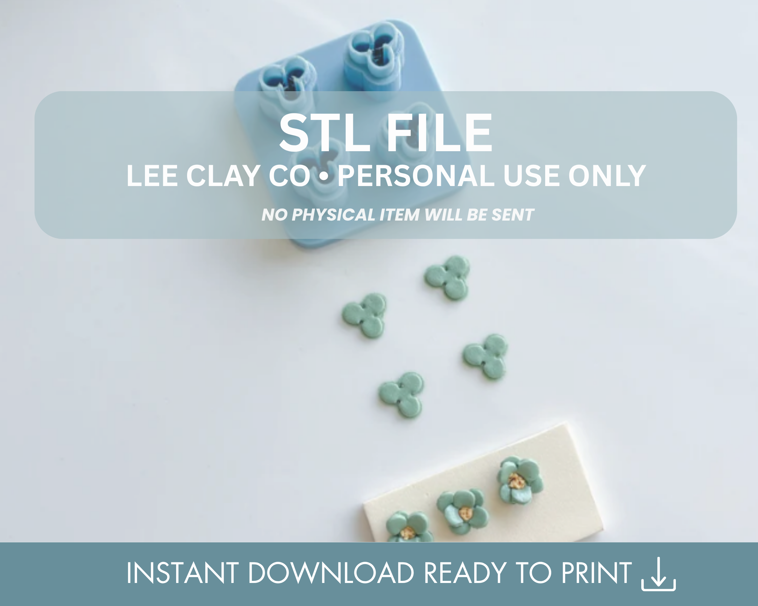 3 Petal Micro Flower Cluster STL File For Polymer Clay Cutters, Flower ...