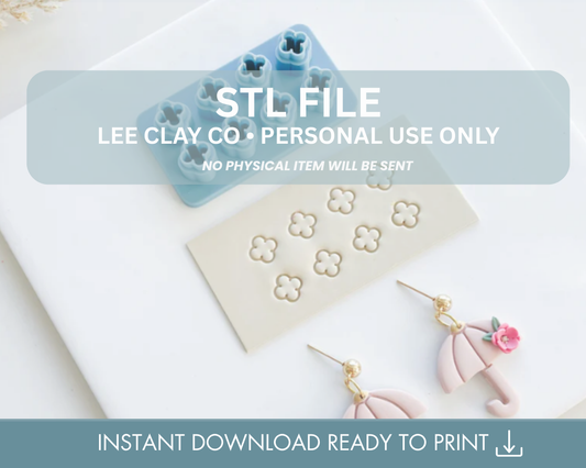 4 Petal Micro Flower Cluster STL File