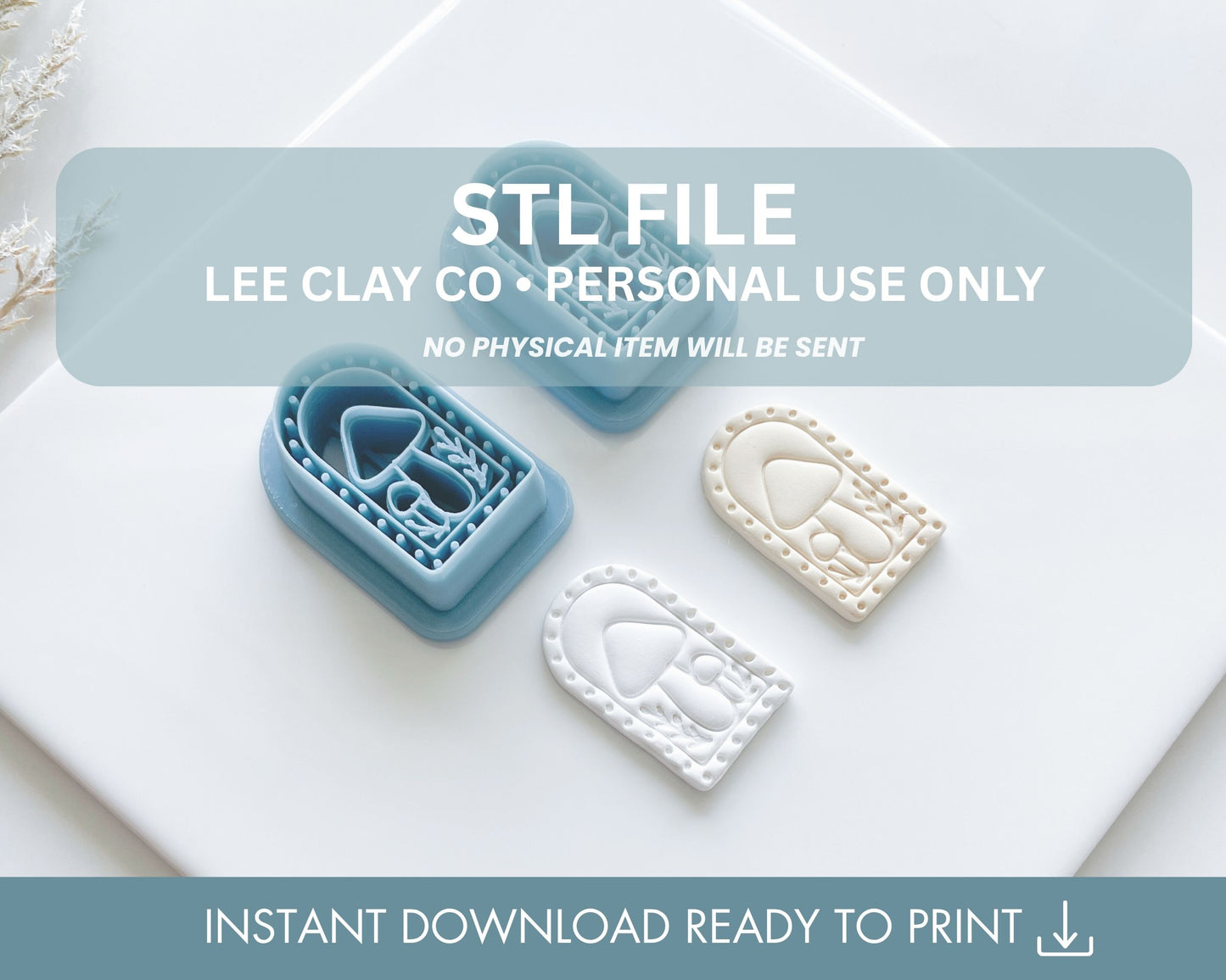 Arch Floral Mushrooms Clay Cutter STL File