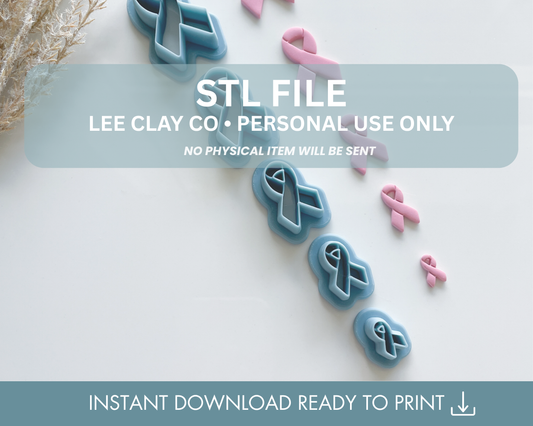 Awareness Ribbon Clay Cutter STL File (5 sizes)