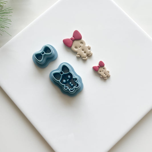 Big Bow Gingerbread Girl Clay Cutter