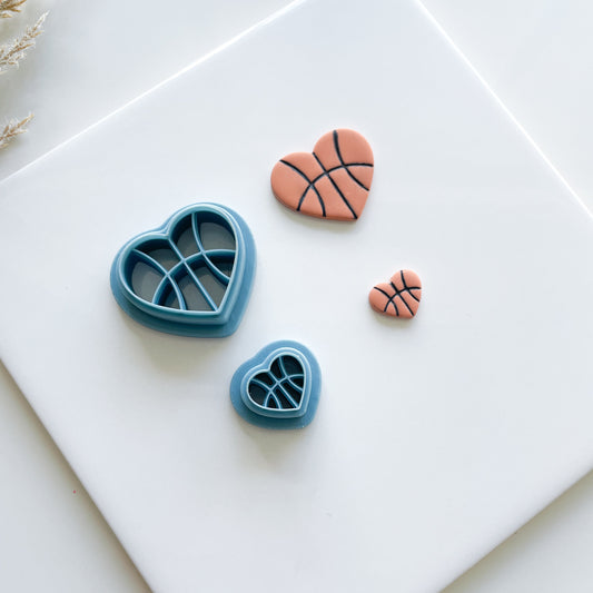 Basketball Heart Clay Cutter