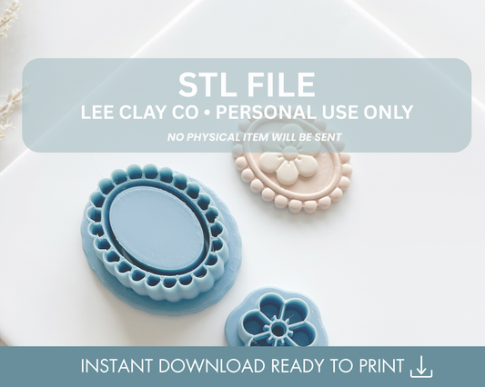 Beaded Oval Flower STL File (2 sizes)