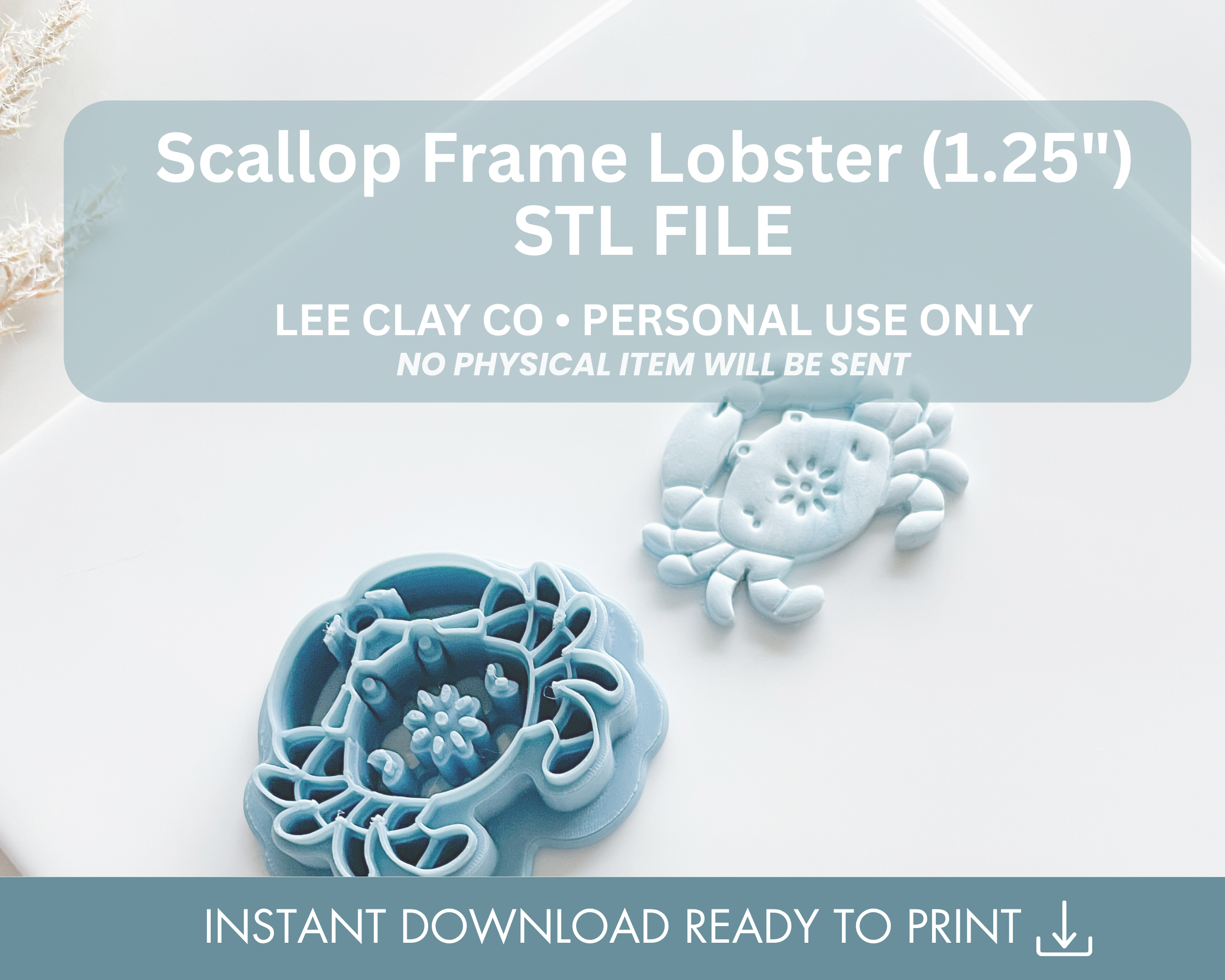 Coastal Crab STL File for Polymer Clay Earrings, Beach Polymer Clay ...
