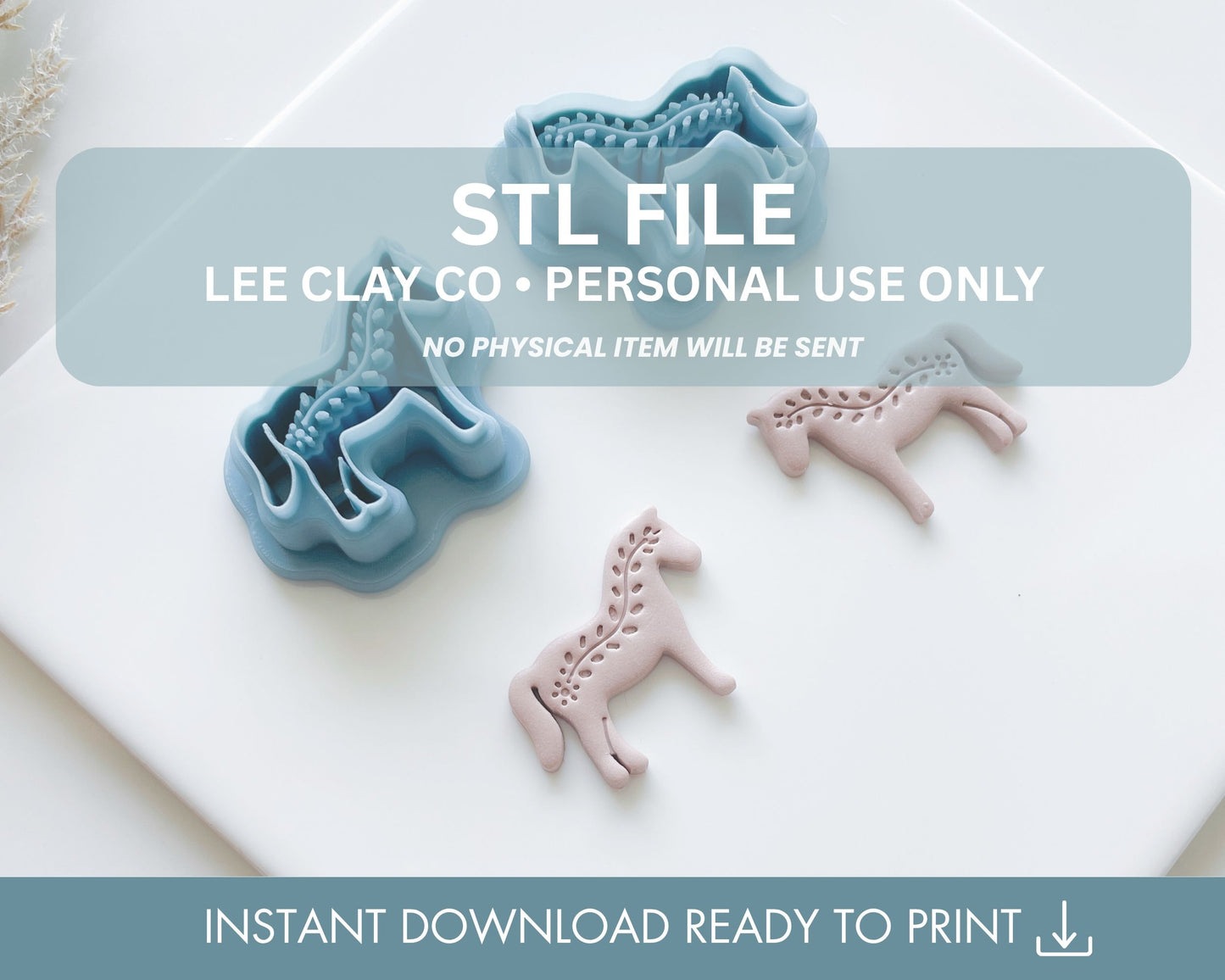Bloom Horse Clay Cutter STl File