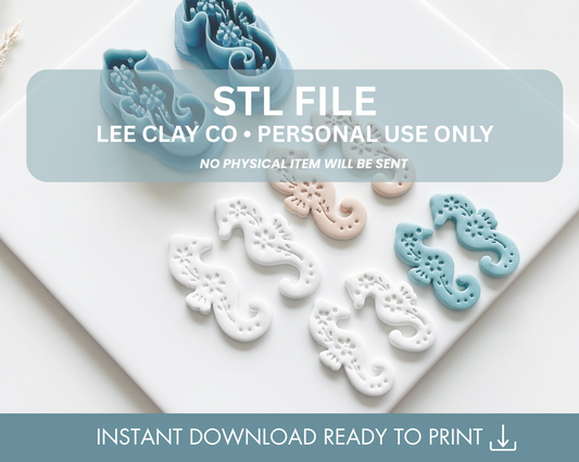 Bloom Seahorse STL File (2 sizes)