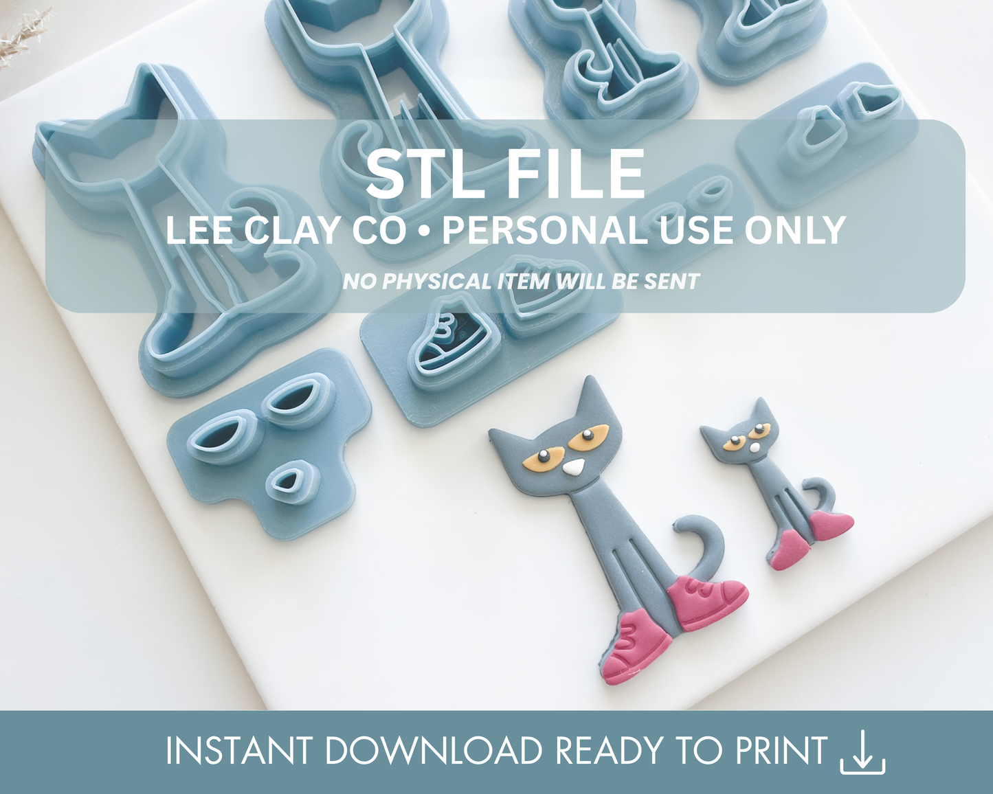 Blue Cat Bundle STL File (2 sizes)