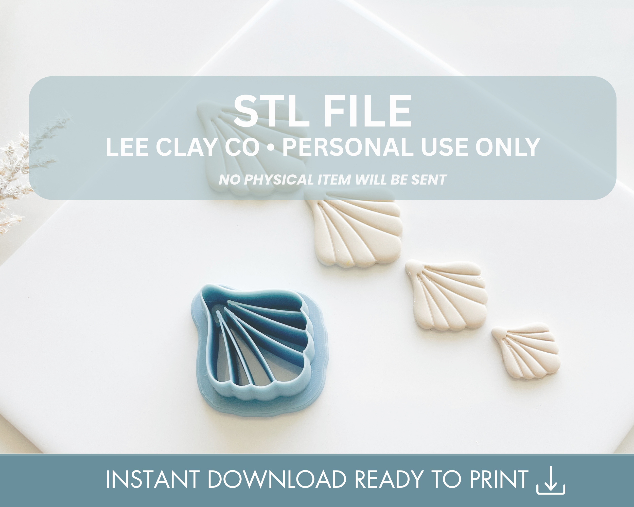 Boho Seashell STL File for Polymer Clay Cutters and earrings, Summer ...