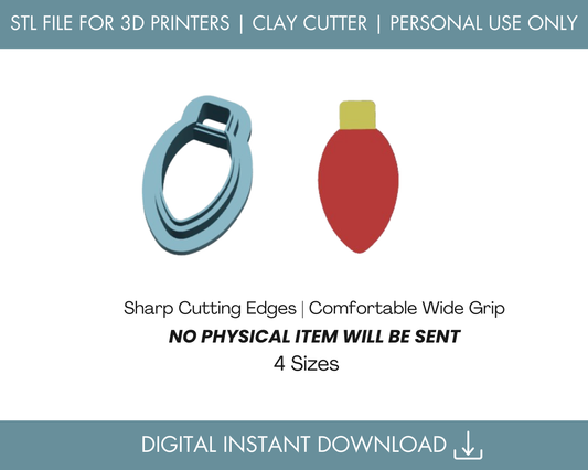 Christmas Light Bulb STL File