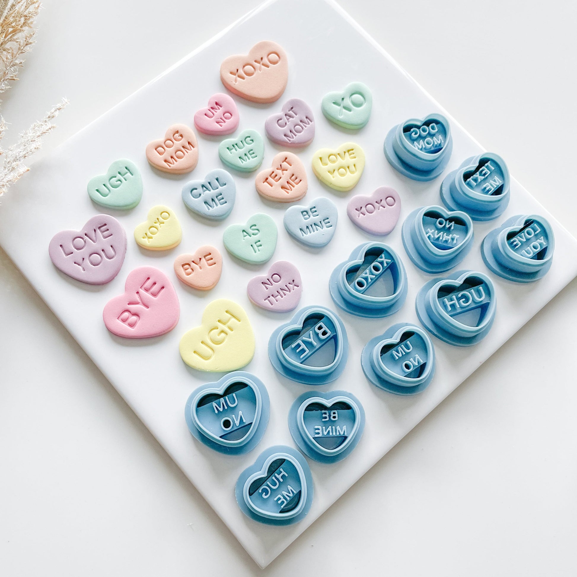 Conversation Hearts Clay Cutters