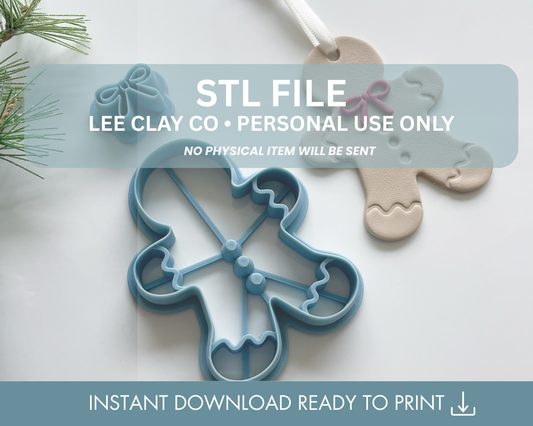 Gingerbread Ornament Clay Cutter STL File