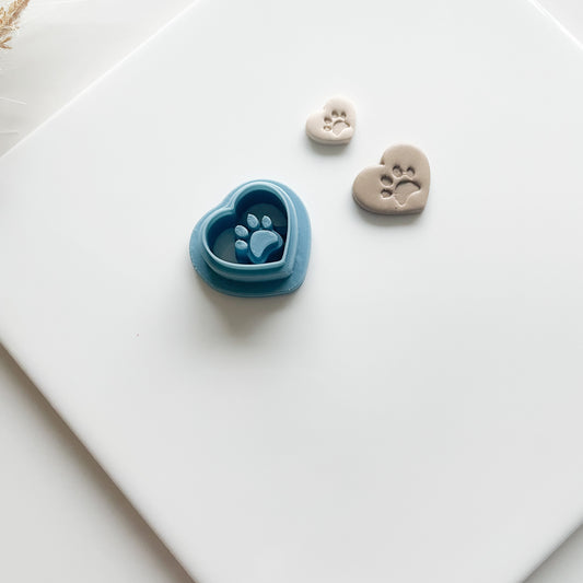 Heart Paw Clay Cutter