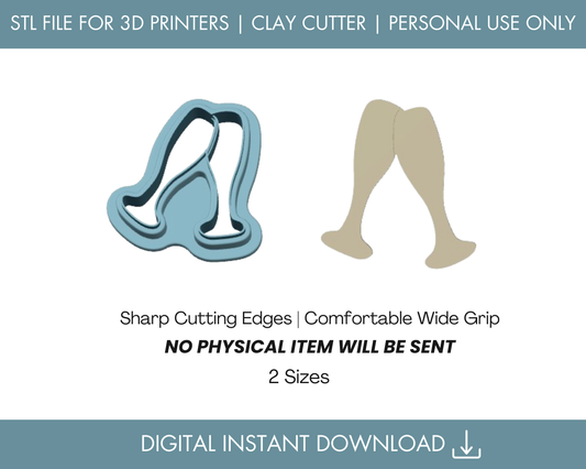 Double Champagne Glass STL File