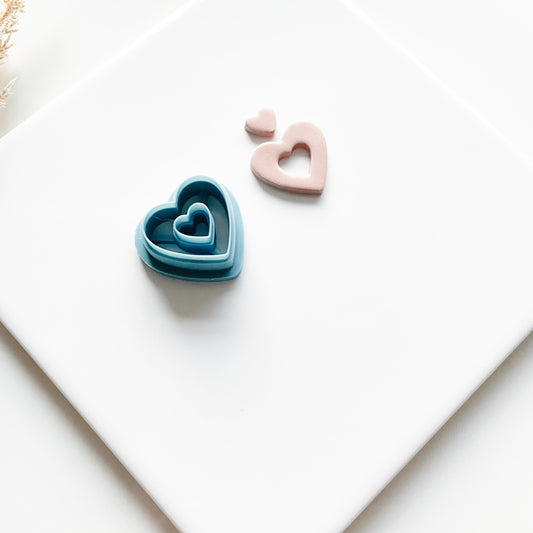 Elegant Heart Dangle polymer clay cutters