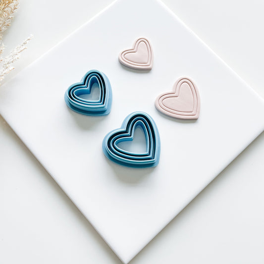 Embossed Heart Clay Cutters