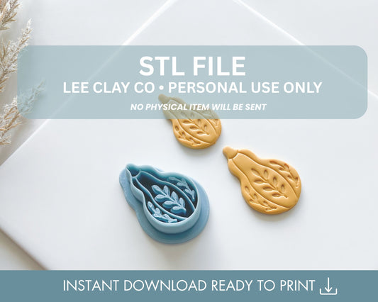 Floral Gourd Clay Cutter STL File