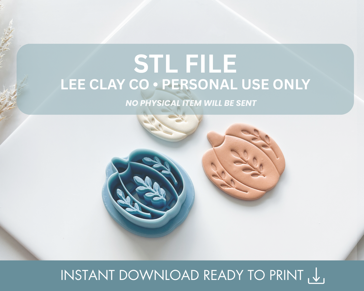 Floral Pumpkin Clay Cutter STL File