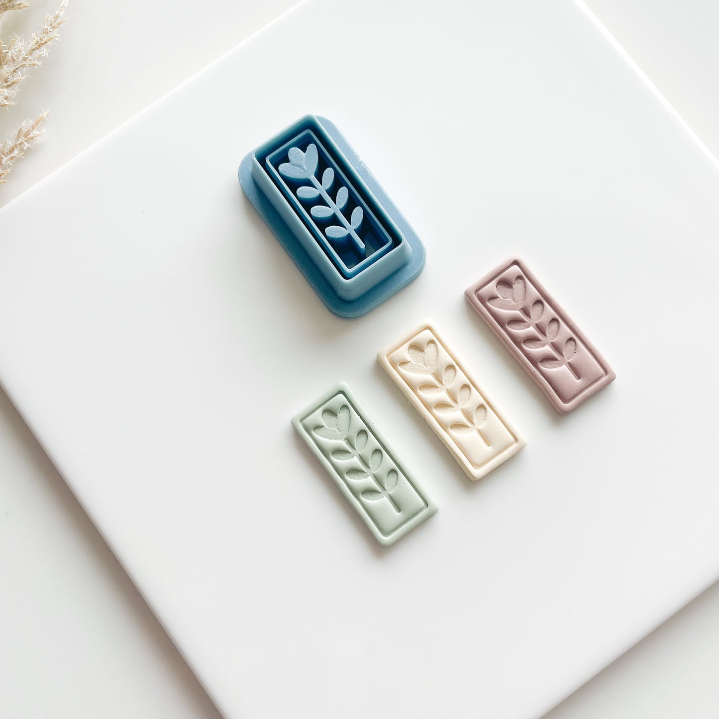 floral stamped clay cutter