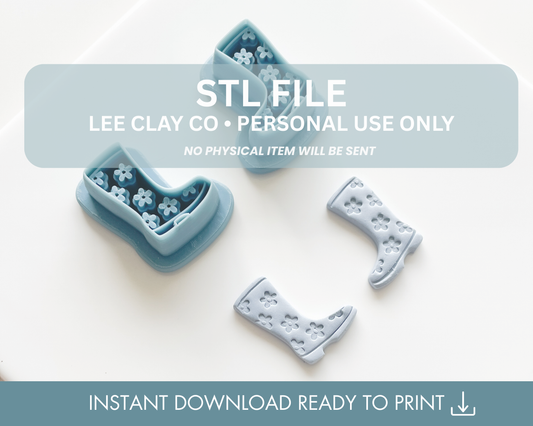 Floral Rain Boots STL File (3 sizes)