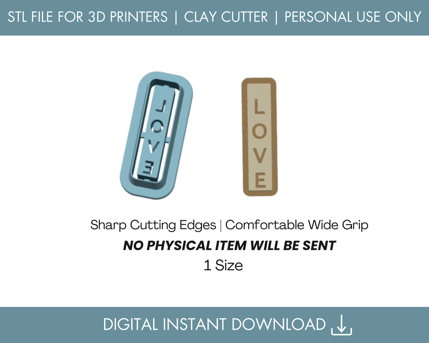 Framed LOVE STL File