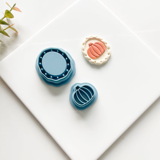 Framed Pumpkin Clay Cutter