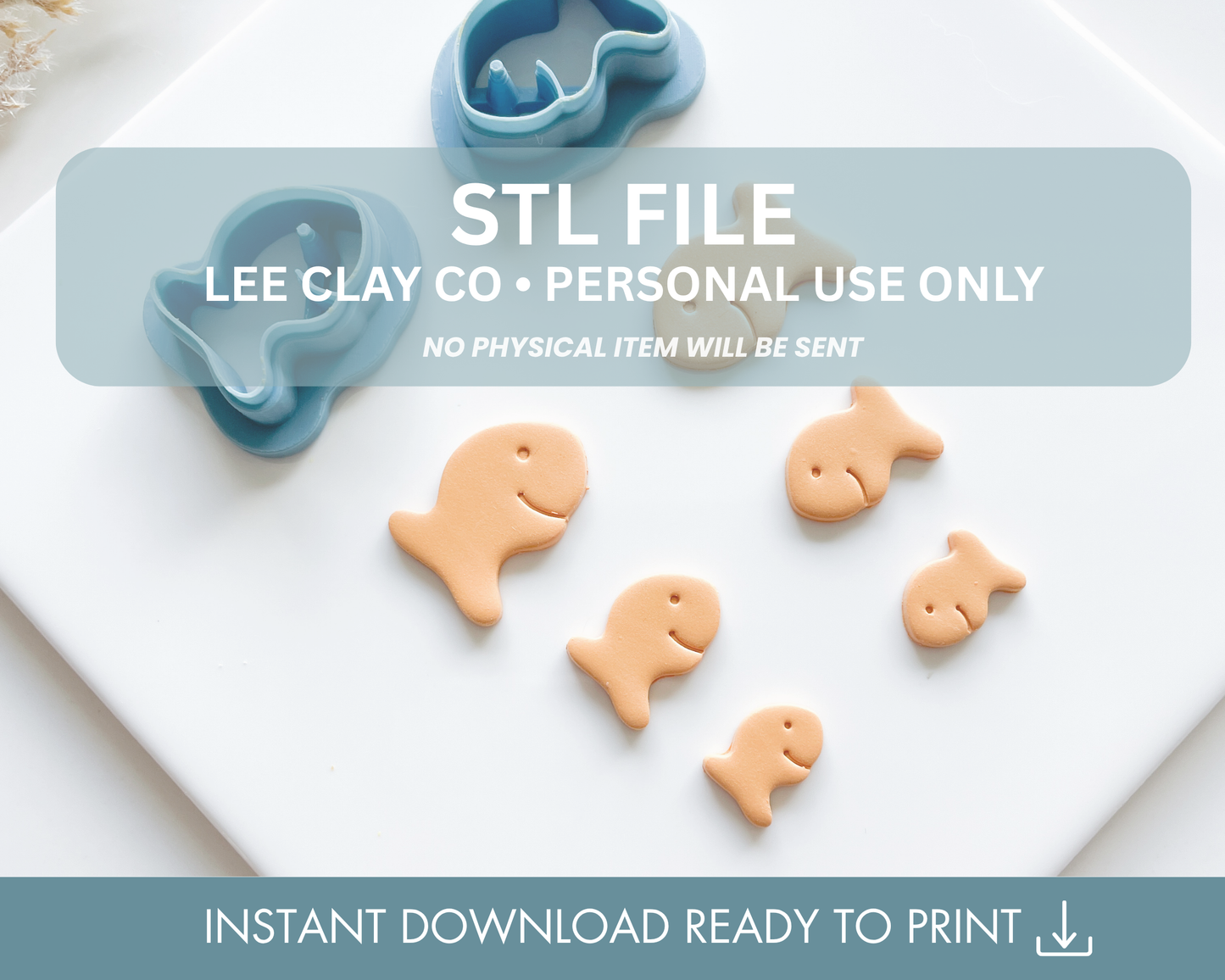 Goldfish Cracker STL File (4 sizes & mirrored)
