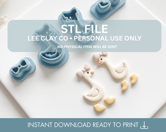 Goose with Bow Clay Cutter STL File (2 sizes)