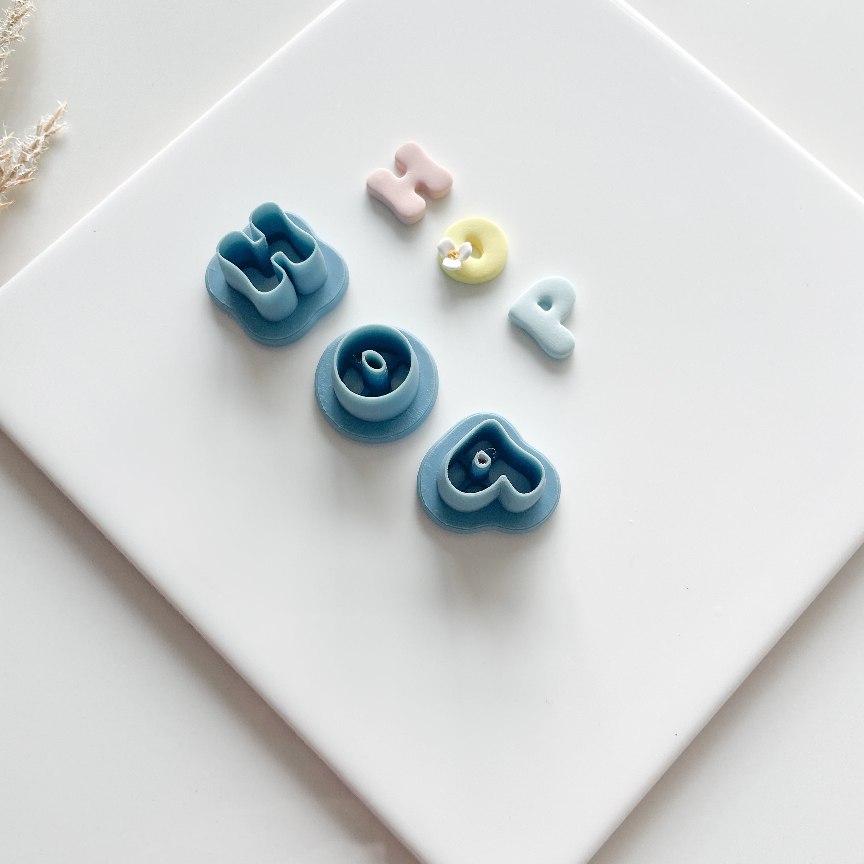 HOP Bubble Letters Clay Cutter, Spring Easter Polymer Clay – Lee Clay Co