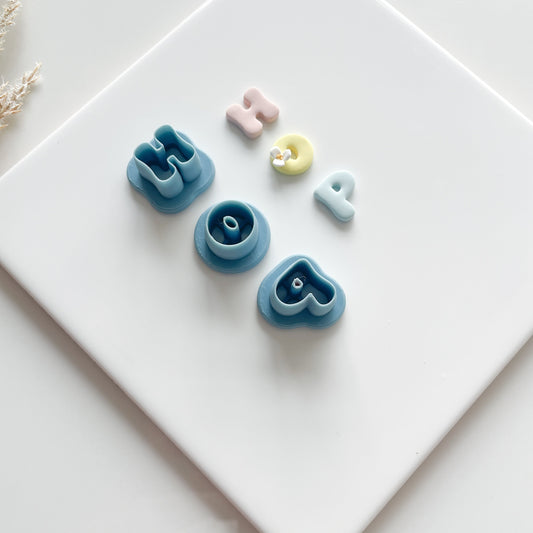 HOP Bubble Letters Clay Cutter