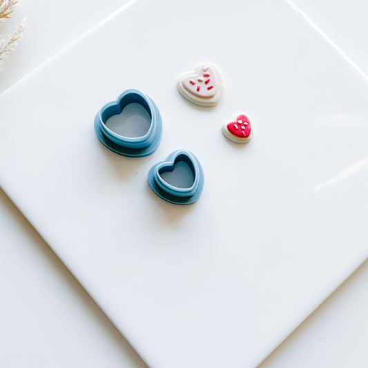 Heart Sugar Cookie polymer clay cutters