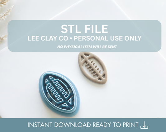 Hollow Football Clay Cutter STL File