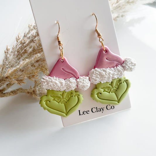 Mean Green Monster Earrings