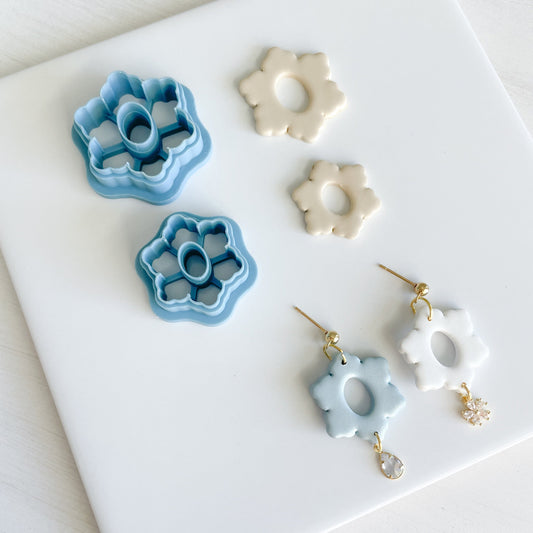 snowflake clay cutter polymer