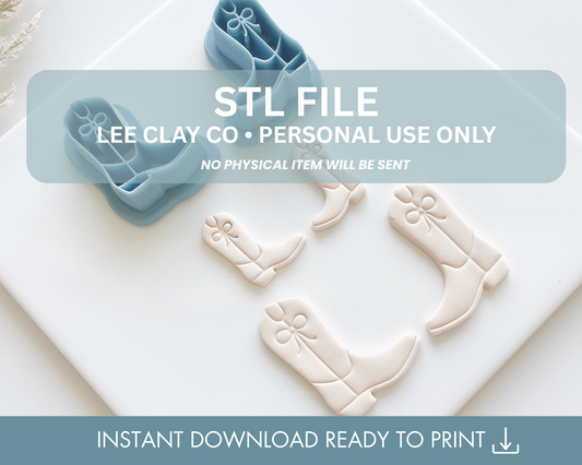 Little Bow Boots Bundle STL File (3 Sizes & Mirrored Set)