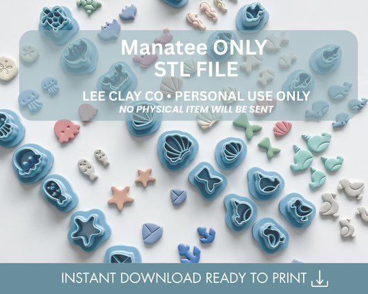 Manatee Stud ONLY - STL File (2 sizes)