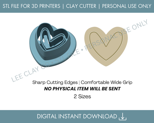 Organic Framed Heart STL File (2 sizes)