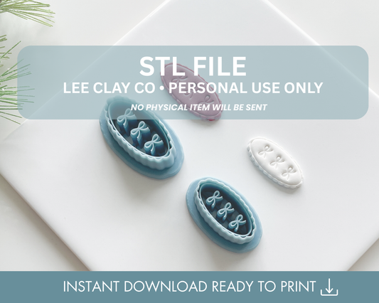 Oval Scallop Bow Clay Cutter STL File (2 Sizes)