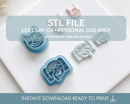 Pig & Elephant Bundle STL File (3 sizes)