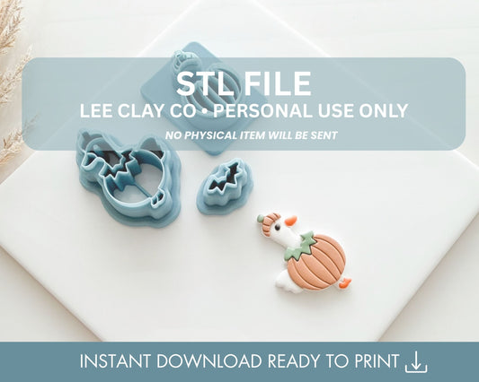 Fall Pumpkin Goose Clay Cutter STL File